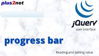 JQuery UI progress bar to display status and reading and setting the values with DEMO