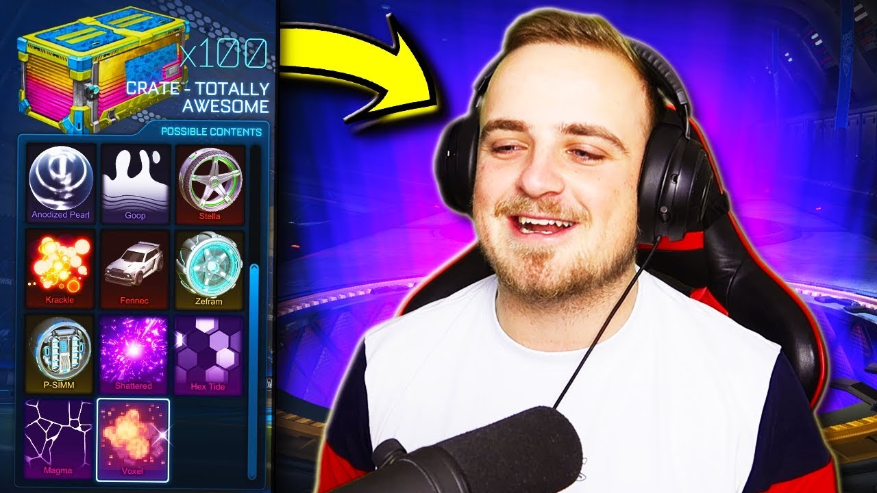 BACK TO GETTING BLACK MARKETS! | Opening 100 TOTALLY AWESOME CRATES in Rocket League...