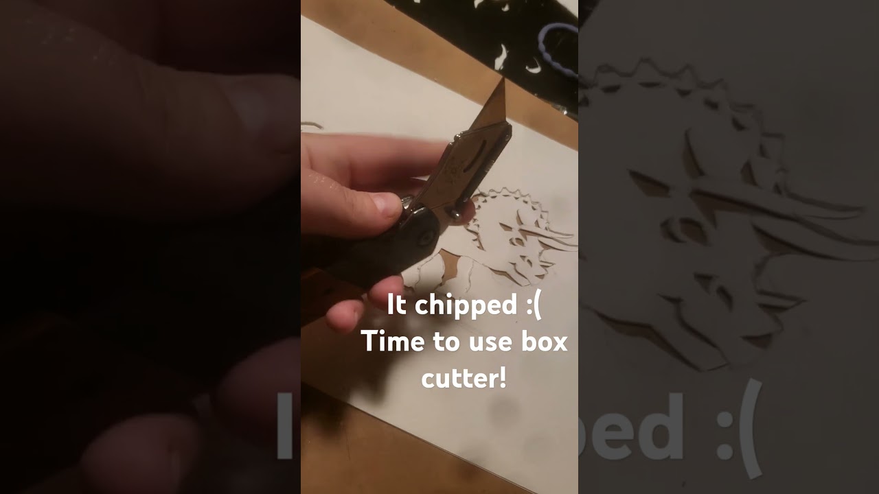 Making a dinosaur stencil by hand! 