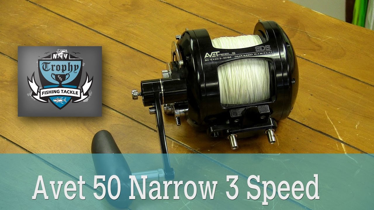 avet 3 speed reel Pro EX 50/3 Three - Right-Hand Raptor carbon drag Avet SX G2 5.3 Lever