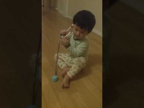 23 months old baby play with toy