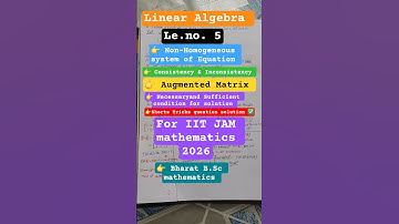 # Le.no. 5 IIT JAM mathematics 2026 Linear Algebra Important📝 Shorts Tricks question solution ✅️