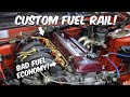 240sx BIG Injectors &amp; CUSTOM FUEL RAIL Install! KA24 S13