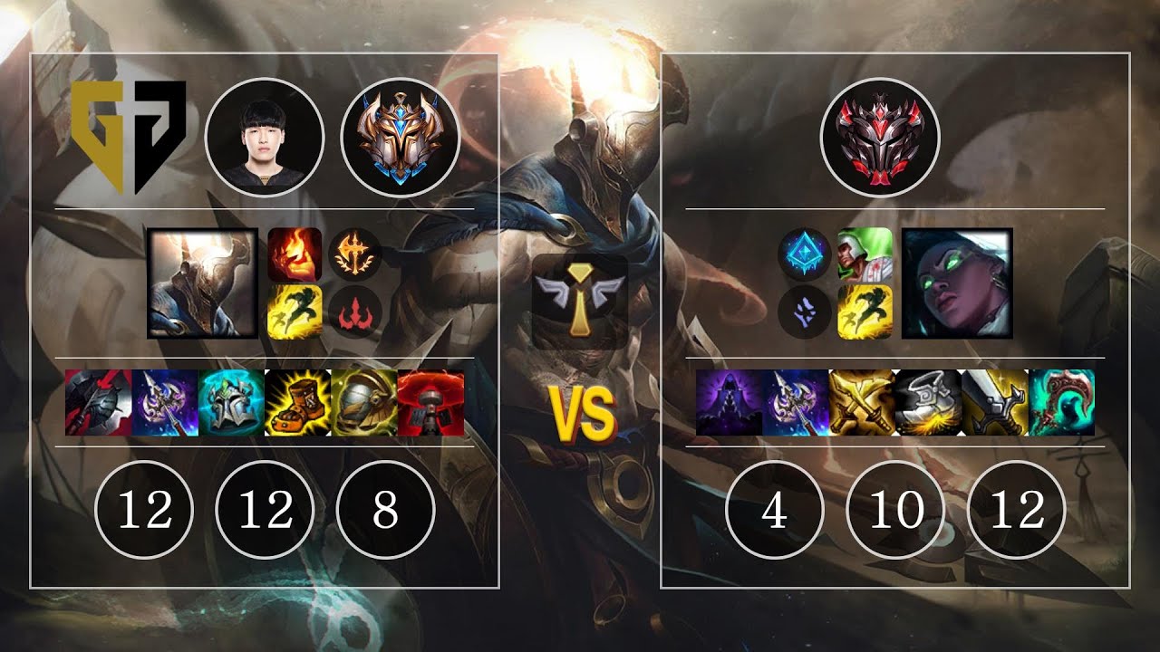 GEN Kellin Pantheon vs Senna Sup - KR Challenger Patch 10.10