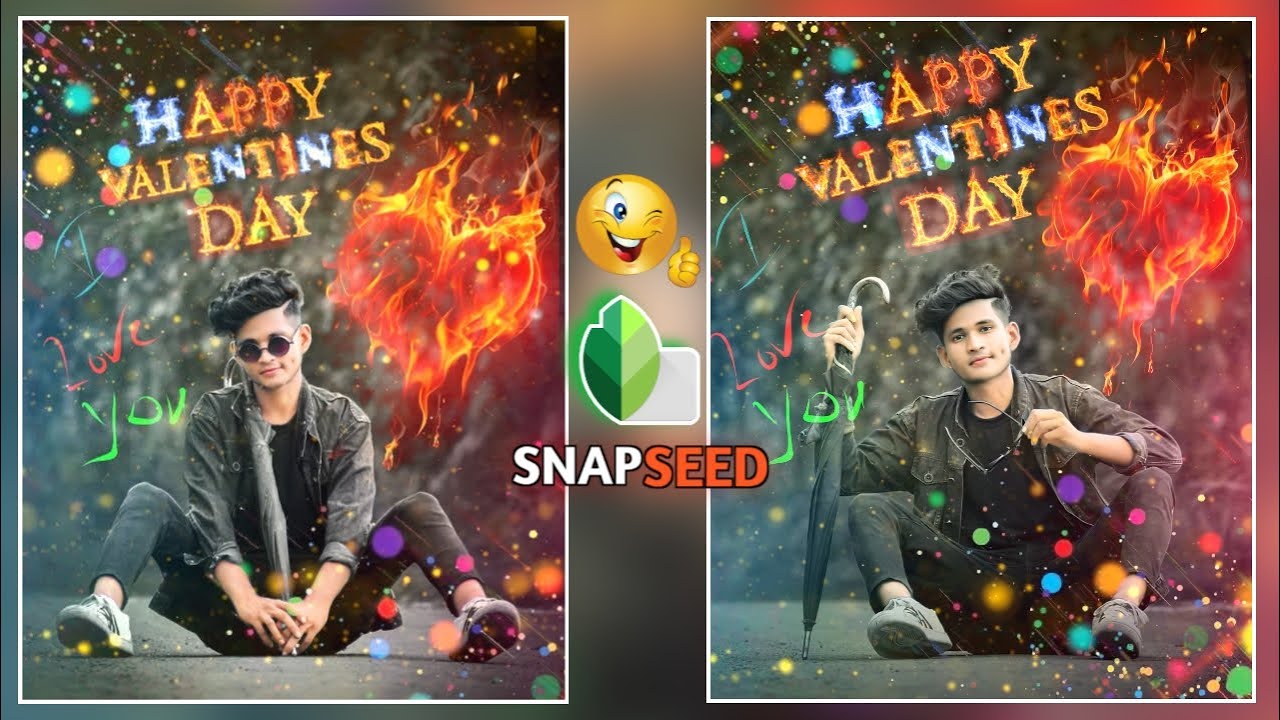 valentine day photo editing 2021 | Snapseed Valentine's day photo editing