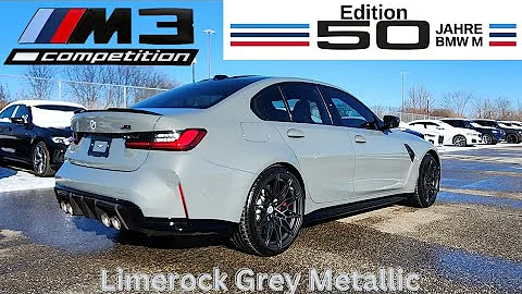 NEW ARRIVAL!  2023 BMW M3 Competition Edition 50 Jahre BMW M Limerock Grey 1/500 EXHAUST TEST!