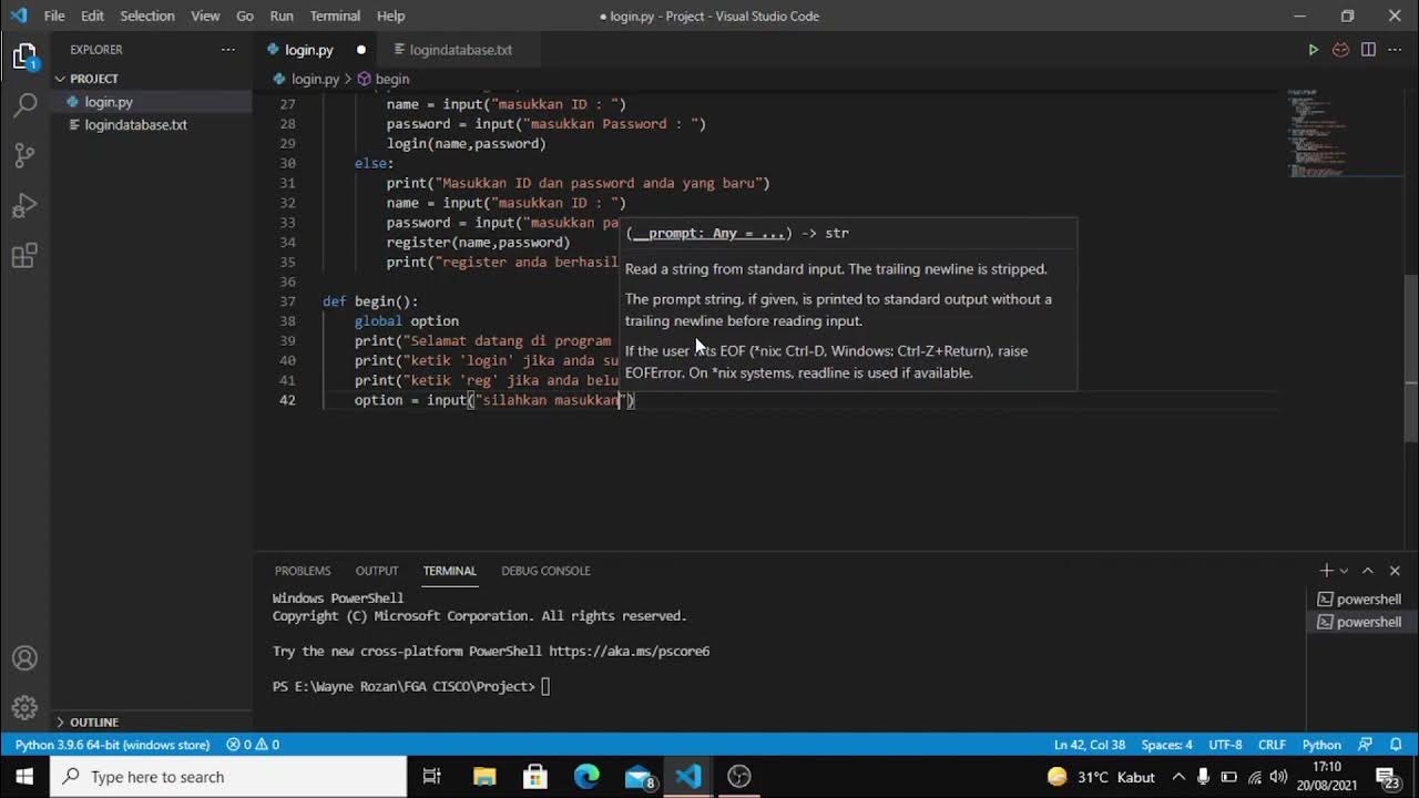 Program Login dan Register dengan Python - YouTube
