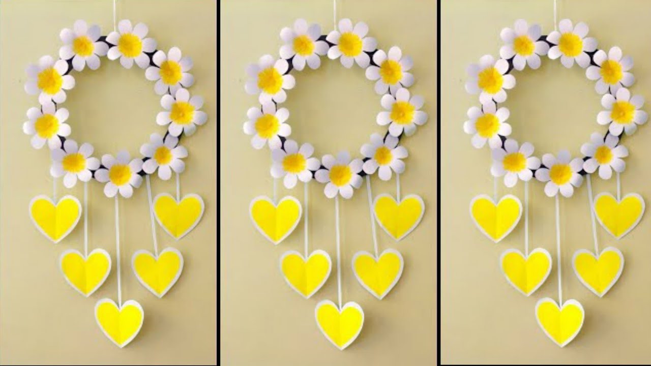 Quick and Easy Paper Wall Hanging Ideas// Paper Craft Wall Decoration