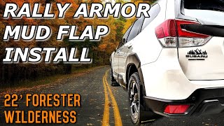 2022 FORESTER WILDERNESS  RALLY ARMOR MUD FLAP INSTALL
