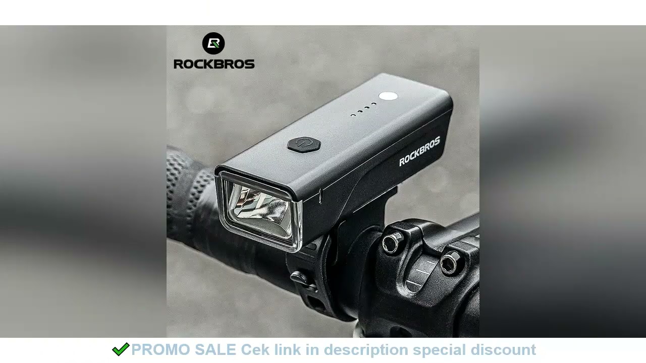 ROCKBROS Bicycle Light 260LM 1500mAh Handlebar Type-C Rechargeable LED Flashlight Bicycle Light Wate