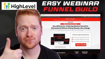 How To Build a Webinar Funnel on GoHighLevel (EASY Beginner Guide)