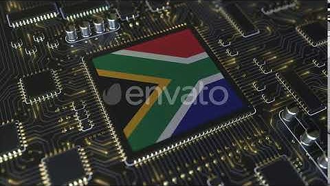 National Flag of South Africa on the Operating Chipset | Motion Graphics - Envato elements