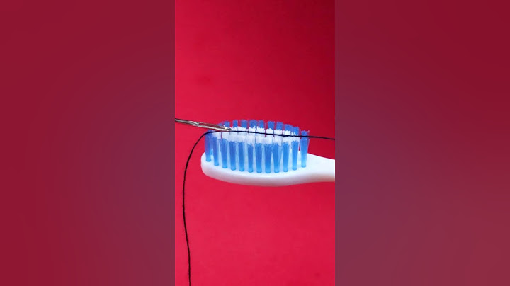 Threading a Needle with a Toothbrush #shorts