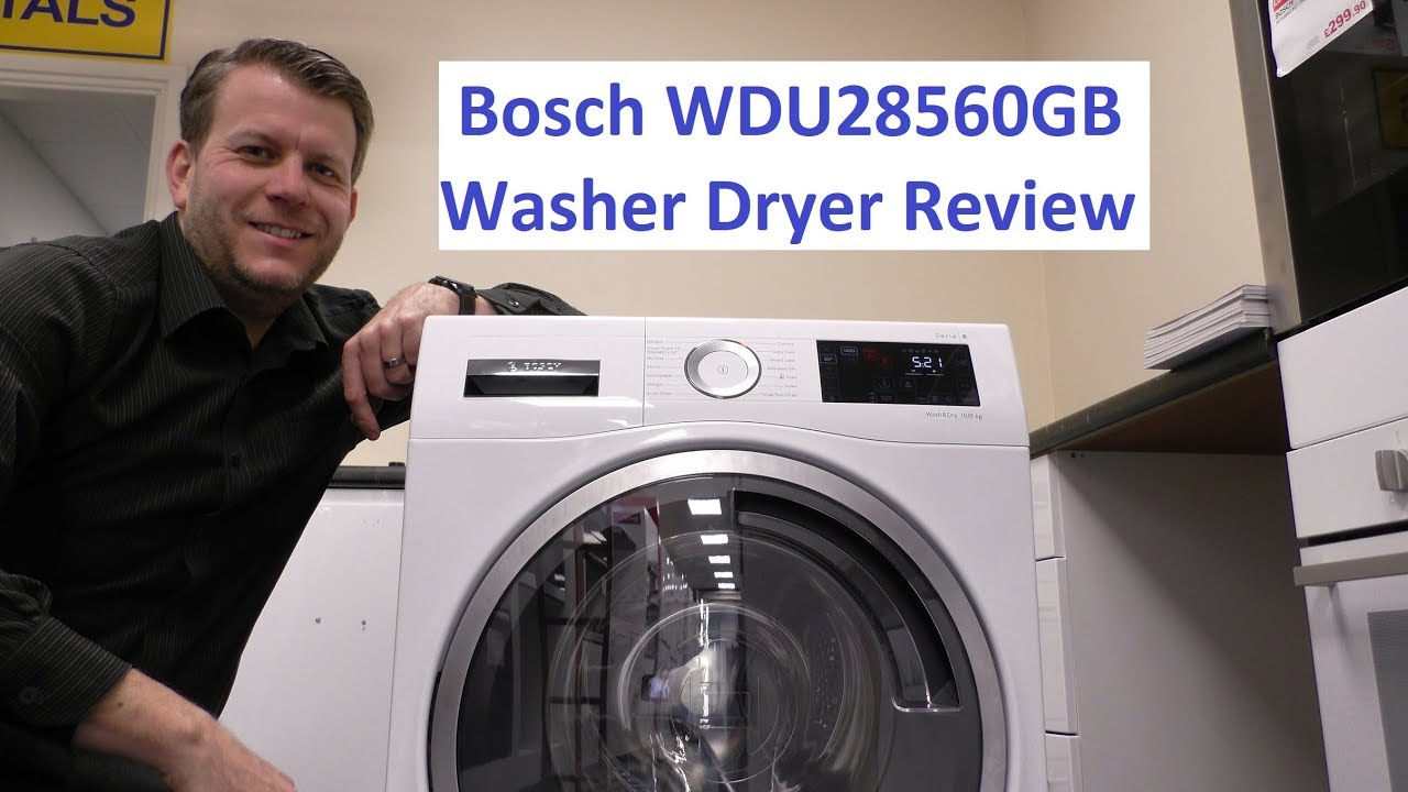 Bosch Wdu28560gb 10kg Washer Dryer Demonstration Youtube