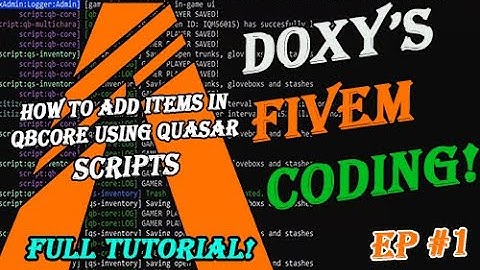 How to add new items into QBCore EP 1 | Using Quasar Scripts (2023) #fivem #VHQ