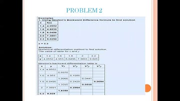 Numerical Differentiation by using Newton Backward difference