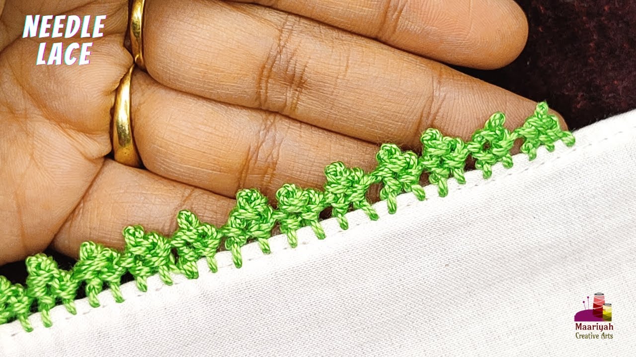 Needle Lace | Beautiful Randa Embroidery Border | Sui Dhage Ki Lace | सुई धागे की लेस - 625 #randa