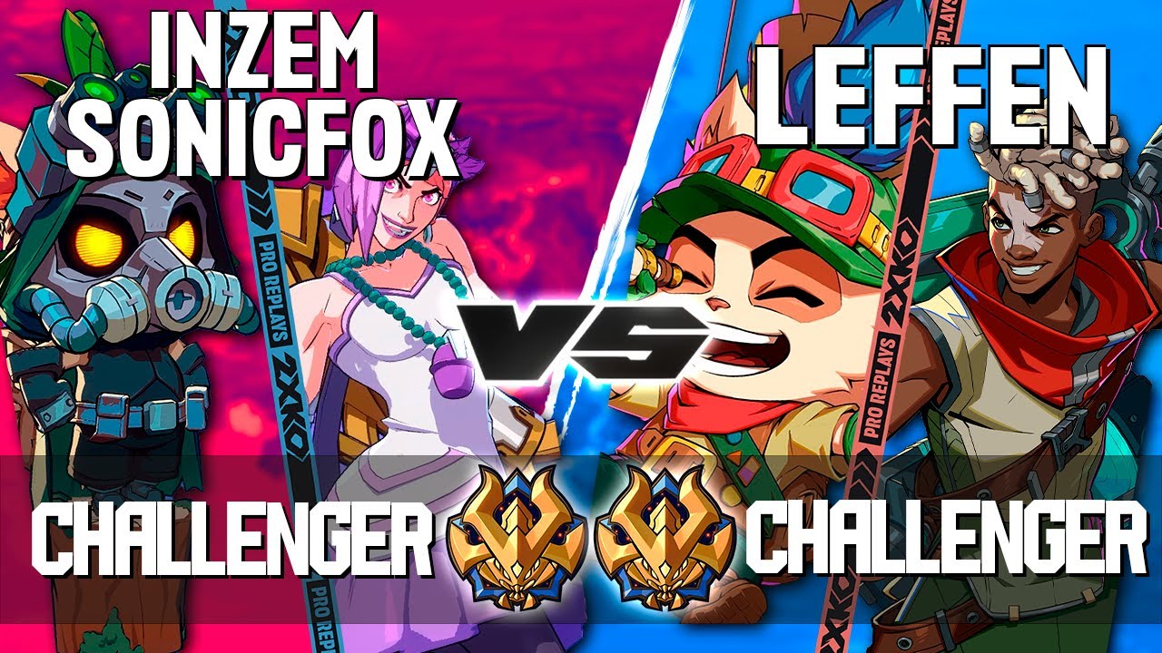 2XKO ▰ SONICFOX - INZEM (Jinx-Teemo) vs LEFFEN (Teemo-Ekko) ▰ 2XKO Pro level replays