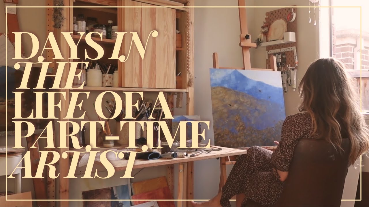 Relaxing in my studio: a cozy art vlog - YouTube
