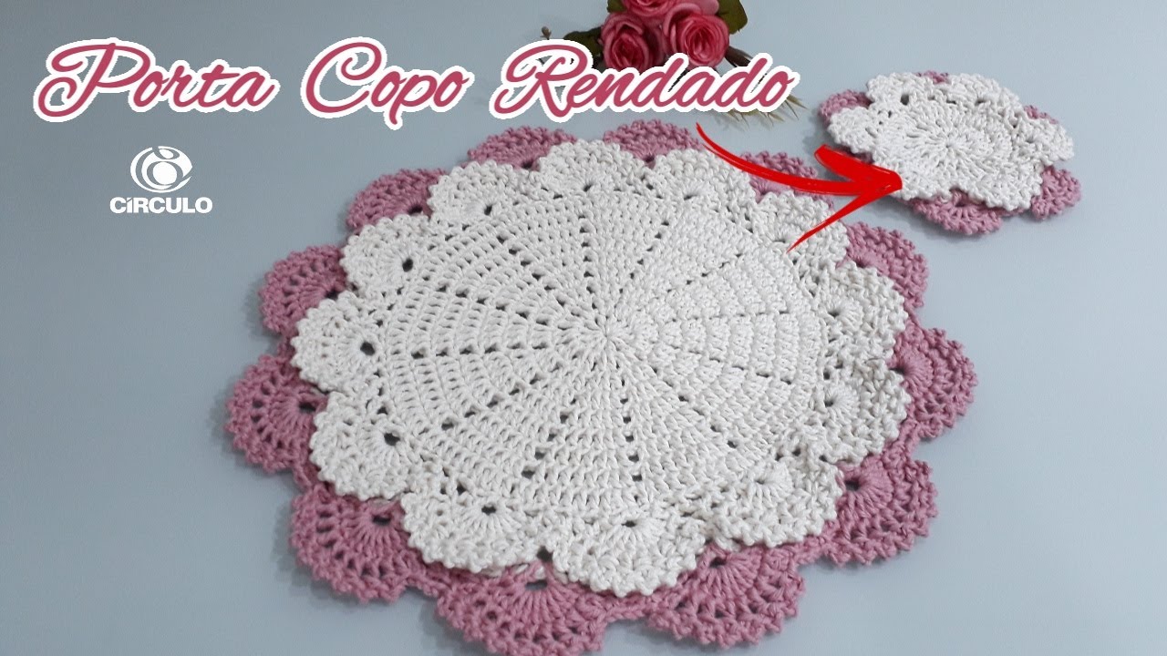 Porta Copo Rendado em Crochê
