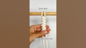 Basic Macrame Knots Series - Snake Knot #diymacrame #macramepattern #diy #macrameknots #knottying