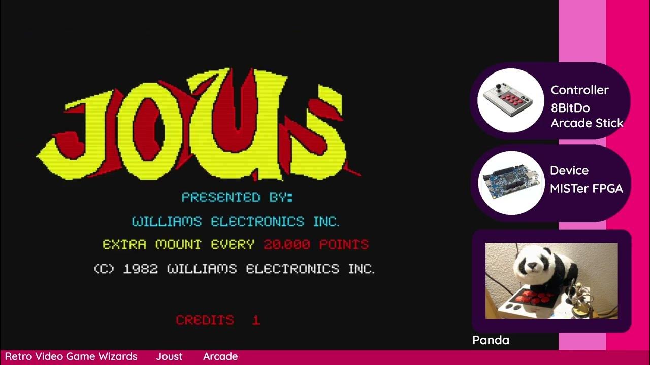 Retro Video Game Wizards 001 MiSTer Discord Game Challenge Joust (Arcade) YouTube