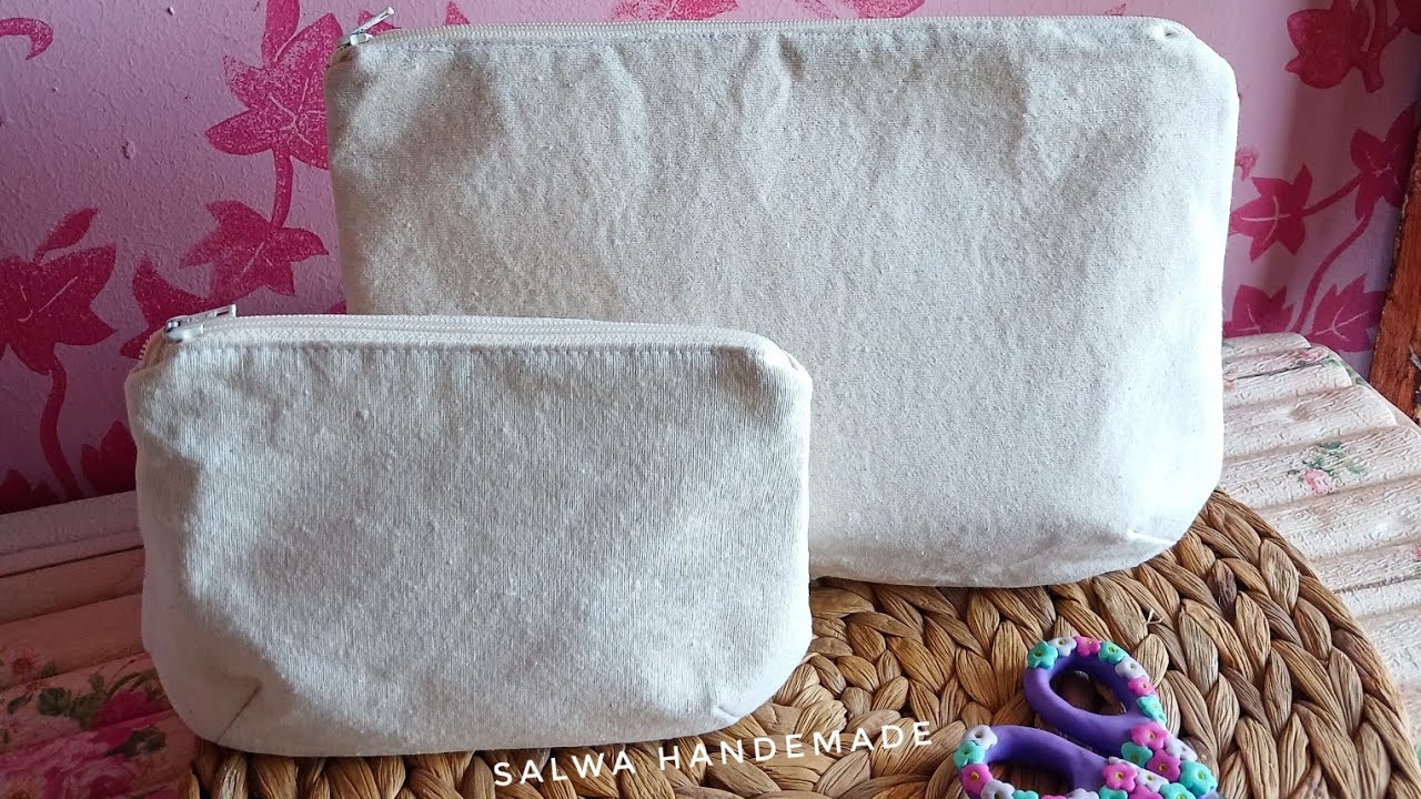 خياطه شنطه للمكياج/مقلمه/بورتفيهSewing a makeup bag/pencil case