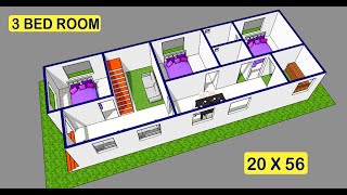 20 X 56 house design II 20 x 56 ghar ka design II 20 x 56 ghar ka naksha II 20 x 56 house plan