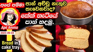 ✔ පාන් අච්චු නැතුව තැවෙනවාද කේක් තැටියේ පාන් හදමු Paan at home by Apé Amma