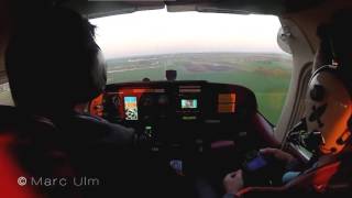 Sunset arrival Cessna 172 TDI Skyhawk