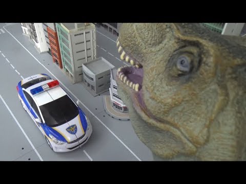 헬로카봇 경찰차 vs 티라노사우루스 공룡 대결 장난감 놀이 Hello Carbot Police <strong>Car</strong> vs <strong>T</strong>-<strong>rex</strong> Dinosaur Battle Toys Play