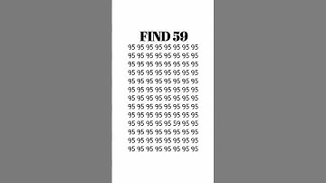 Visual acuity: Find 59 in 5 seconds #iqtest #maths #shorts #shortsyoutube #iq