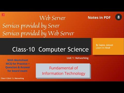 Class X Computer: Services provided by Server and Web Server ---By Sapna