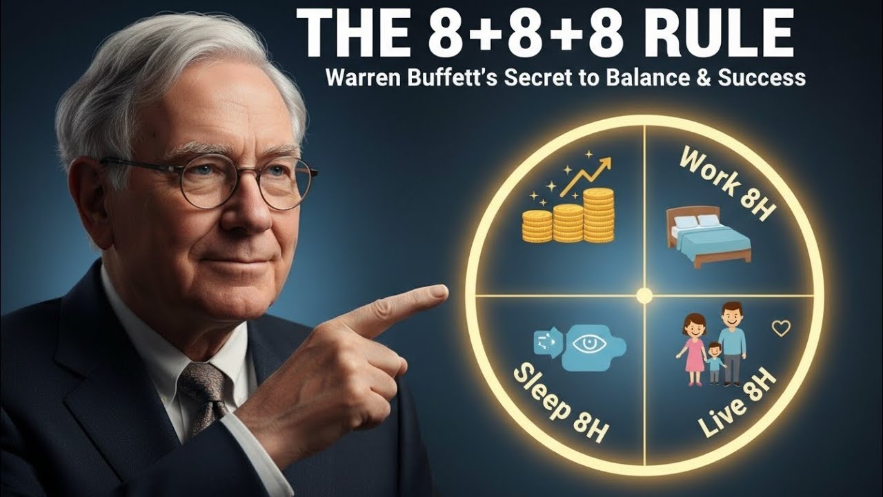 Warren Buffett’s 8+8+8 Rule for Wealth, Health & Inner Peace | The Secret to a Balanced Life