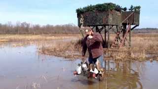 Swamp Rig demonstration for duck hunting and decoy handling