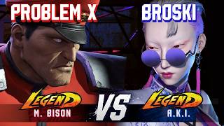 Sf6 Problem X M.bison Vs Broski A.k.i. High Level Gameplay