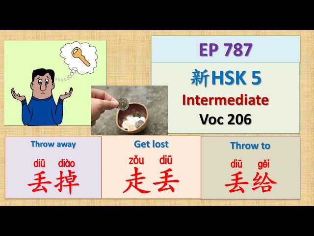 [EP 787] New HSK 5 Voc 206 (Intermediate):丢 Part 1|| 新汉语水平3.0中级词汇5 || Join My Daily Live