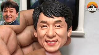 Clay Sculpture - Realistic Jackie Chan Made From Polymer Clay