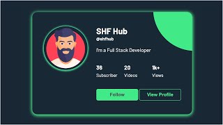 Creating a Responsive and Attractive Animated Profile Card with HTML & CSS | 10-Minute Tutorial