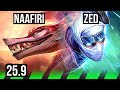 NAAFIRI vs ZED (JGL) | Legendary | EUW Diamond | 25.9