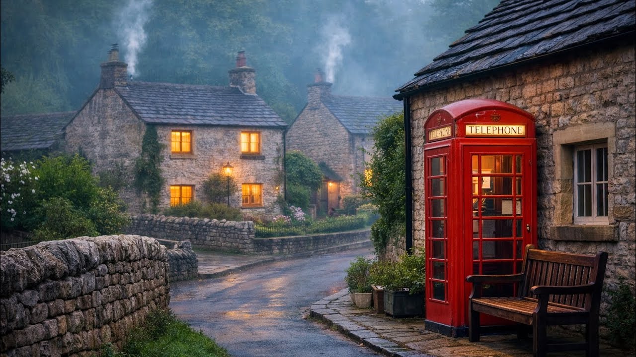 Misty Morning in England’s Prettiest Village | Ashford in the Water | Peak District 4K Walk