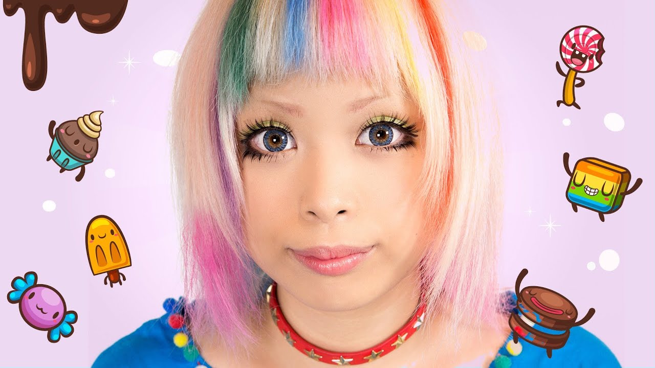 Japanese Big Eye Makeup Tutorial EYES LIKE SWEETS