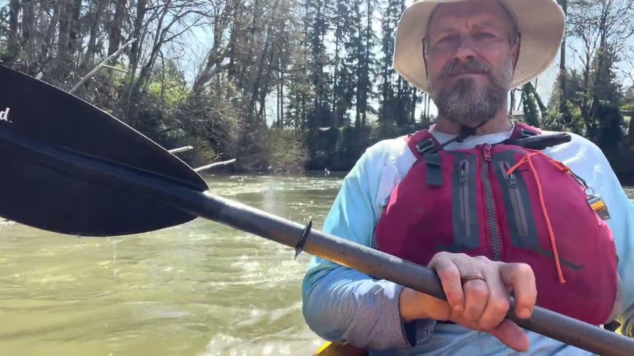 Let's kayak backwards towards a river hazard