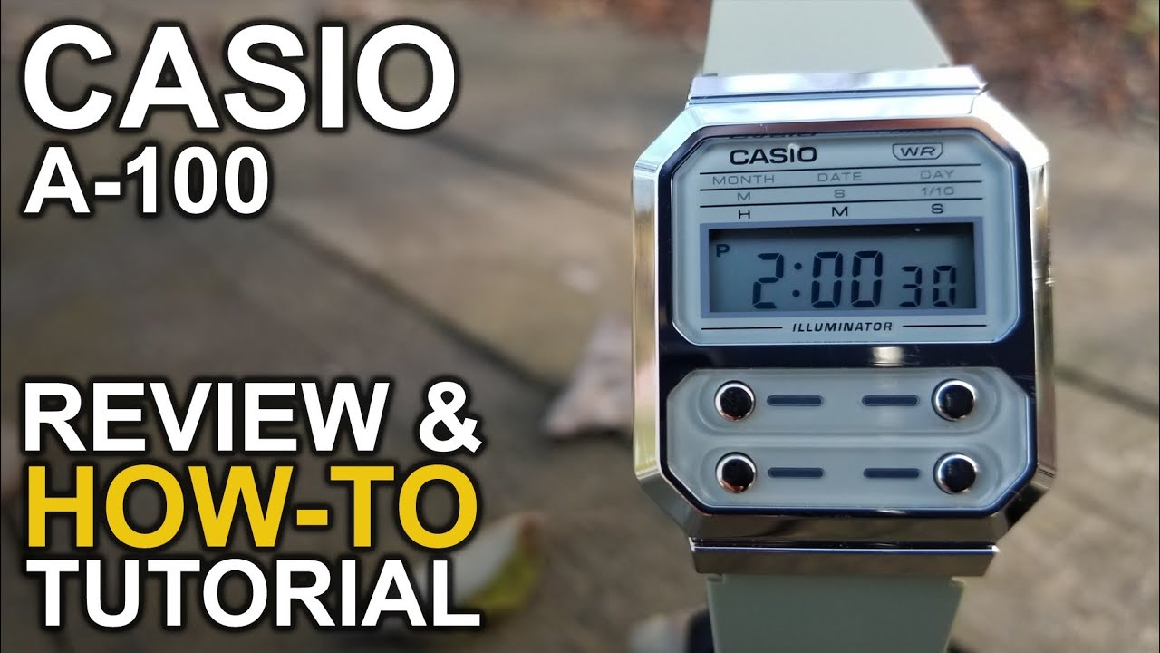 Casio A100 - Watch Review and How to Tutorial - YouTube