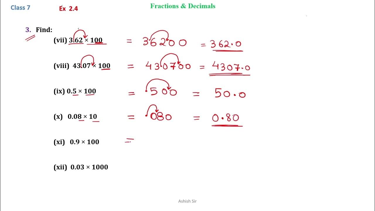 Class 7 maths ex 2 4 q3 vii xii youtube