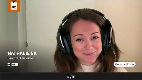 Meet our speaker Nathalie Ek 👋🏻 – Senior UX Designer at EA DICE | TheUXConf 2021