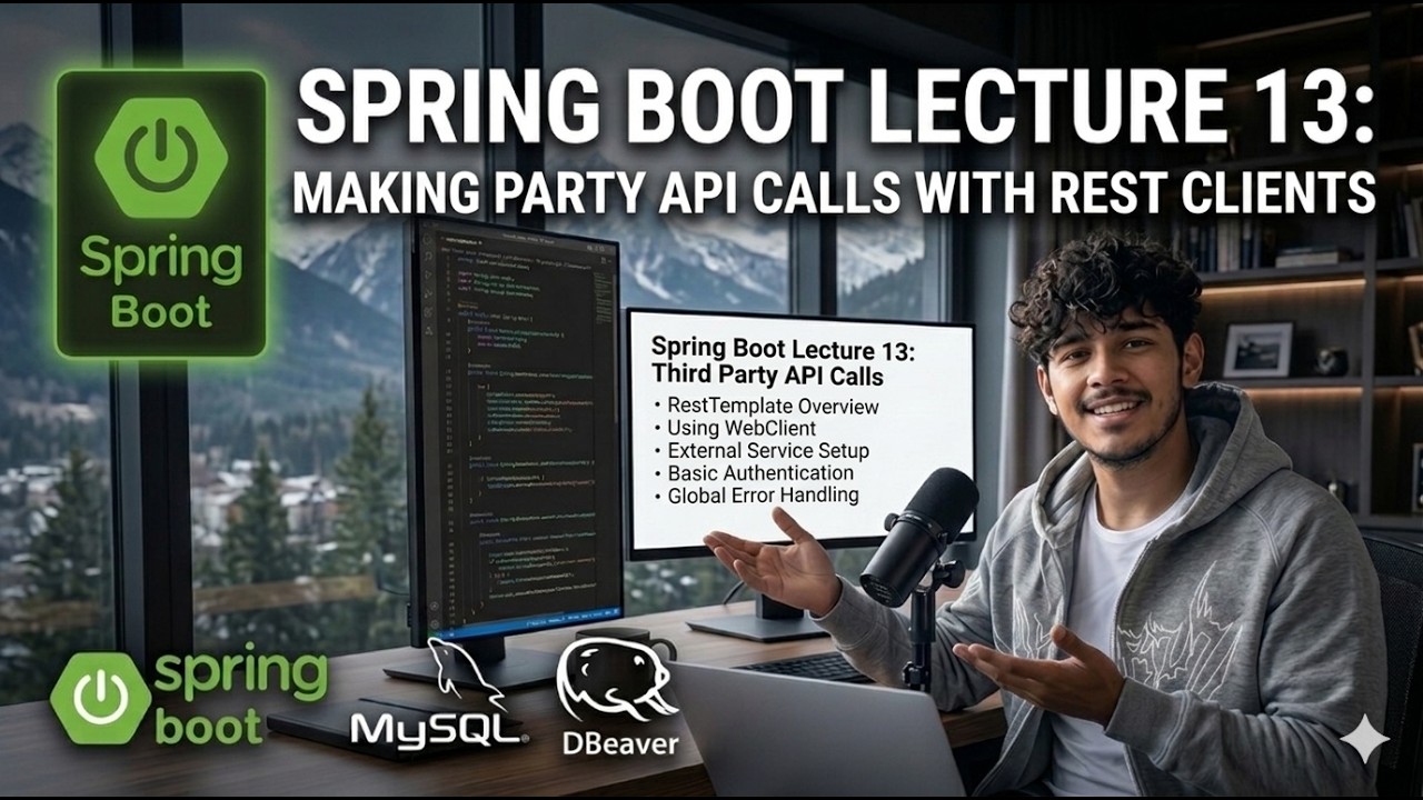 Lecture 13 | Spring Boot REST Client Tutorial | Call External APIs in ...