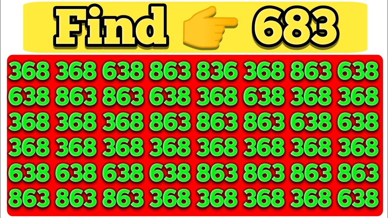 Find The Odd One Out Number / Test Your Observation Skills With This Fast Number Puzzle Game 