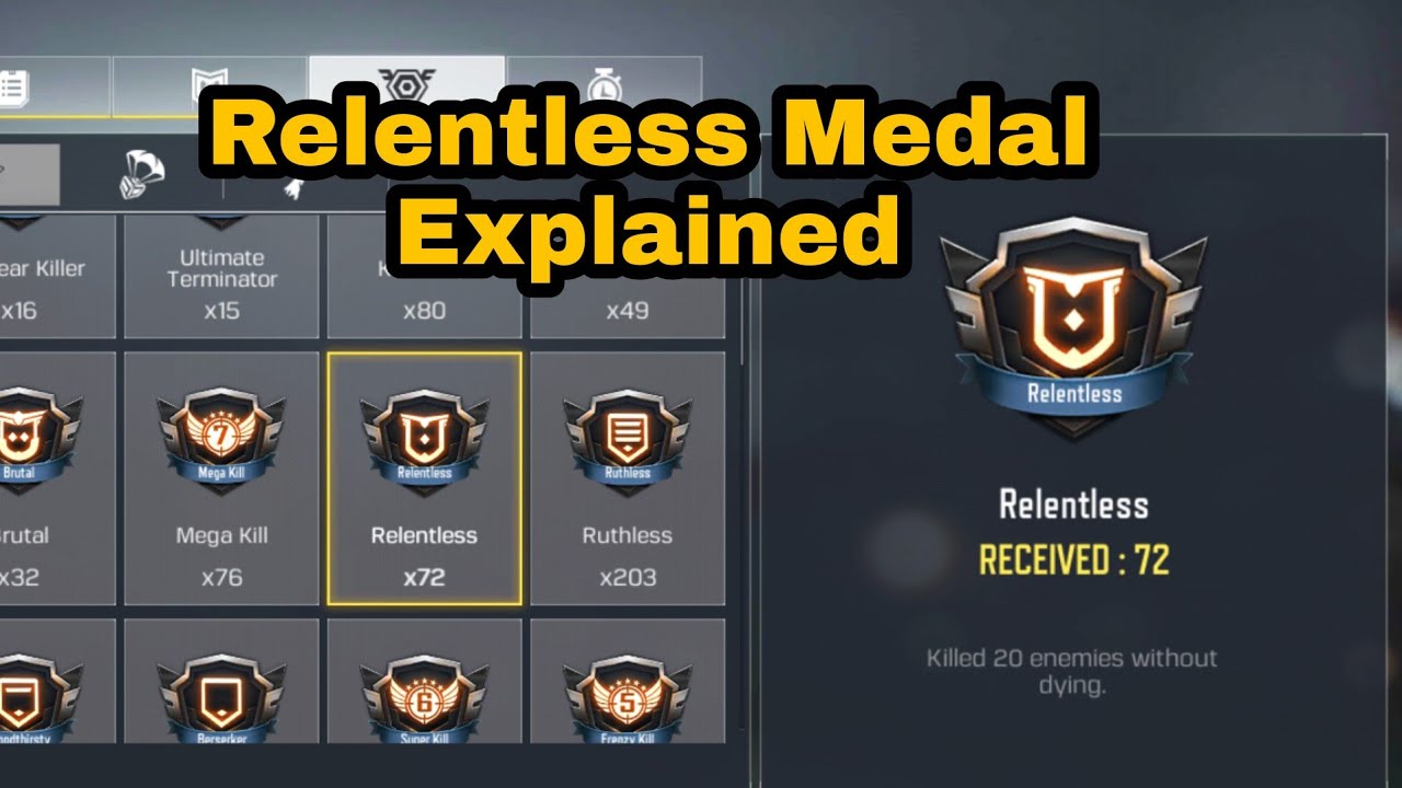 Relentless Medal Explained | Earn Relentless Medal in MP Matches | Total Savage COD Mobile