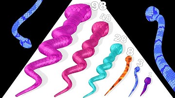 SNAKE RUN RACE : Level UP Snake Run (ASMR Gameplay) - Free Playgaming